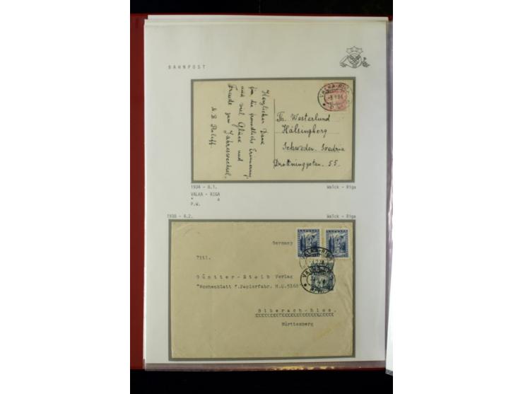 BAHNPOST: 1920/40, umfangreiche Sammlung von über 100 Briefen und Karten, dabei verschiedene Typen, viele verschiedene Streck
