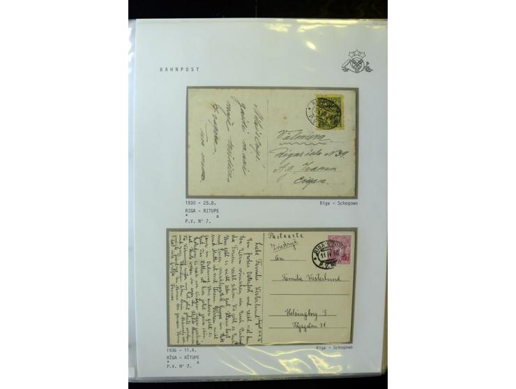 BAHNPOST: 1920/40, umfangreiche Sammlung von über 100 Briefen und Karten, dabei verschiedene Typen, viele verschiedene Streck