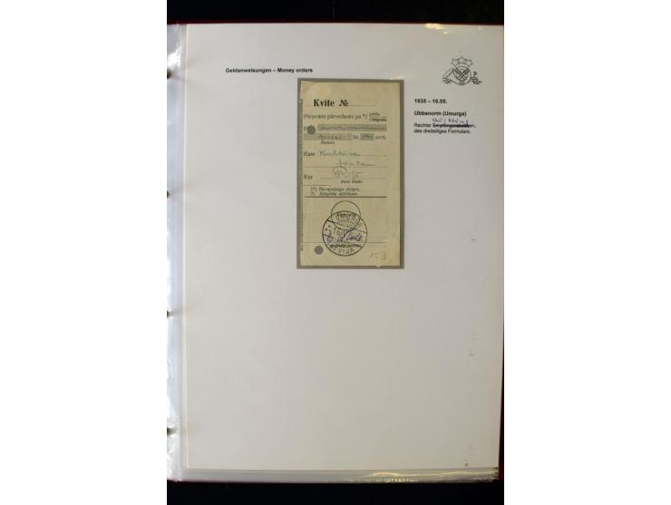 GELDANWEISUNGEN: 1920/38, interessante Sammlung von über 60 Stück, dabei Vorläufer (weiterverwendete russische Geldanweisunge