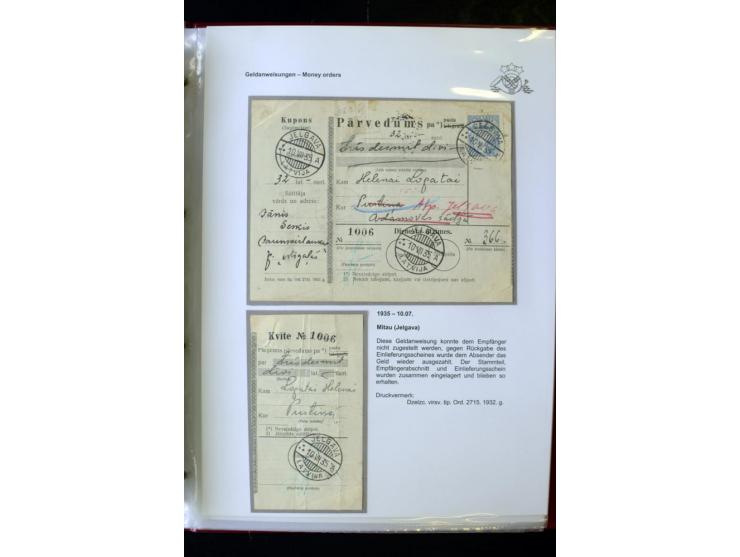 GELDANWEISUNGEN: 1920/38, interessante Sammlung von über 60 Stück, dabei Vorläufer (weiterverwendete russische Geldanweisunge