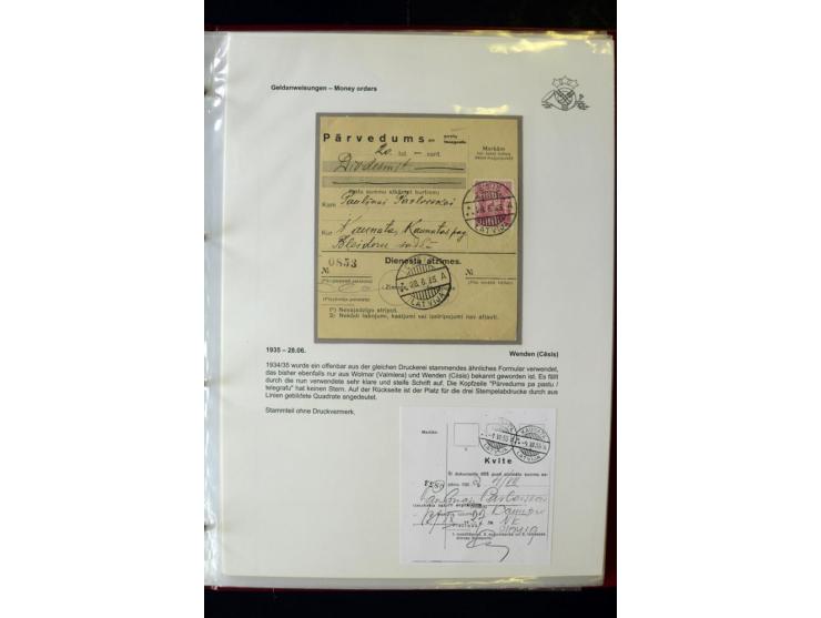GELDANWEISUNGEN: 1920/38, interessante Sammlung von über 60 Stück, dabei Vorläufer (weiterverwendete russische Geldanweisunge
