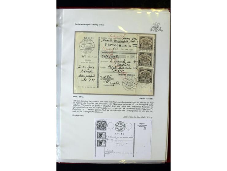 GELDANWEISUNGEN: 1920/38, interessante Sammlung von über 60 Stück, dabei Vorläufer (weiterverwendete russische Geldanweisunge