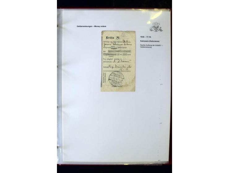 GELDANWEISUNGEN: 1920/38, interessante Sammlung von über 60 Stück, dabei Vorläufer (weiterverwendete russische Geldanweisunge