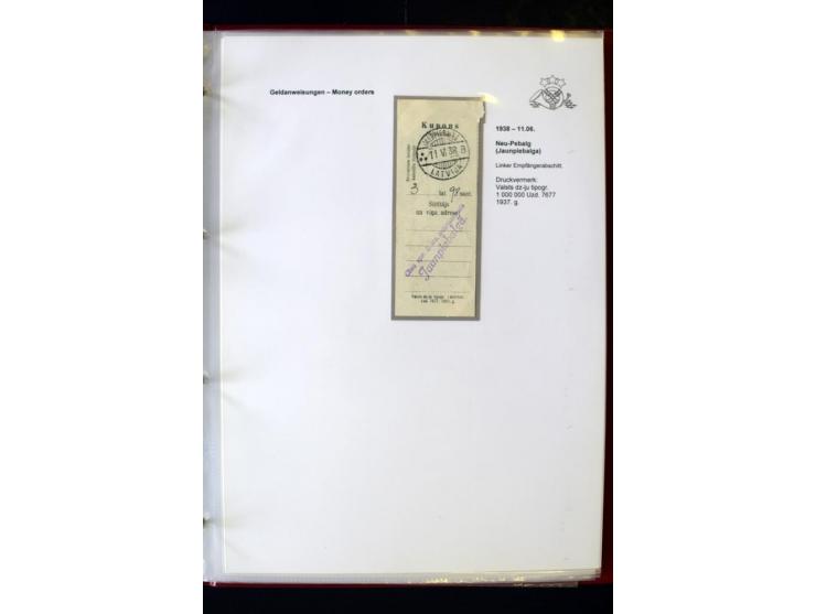 GELDANWEISUNGEN: 1920/38, interessante Sammlung von über 60 Stück, dabei Vorläufer (weiterverwendete russische Geldanweisunge
