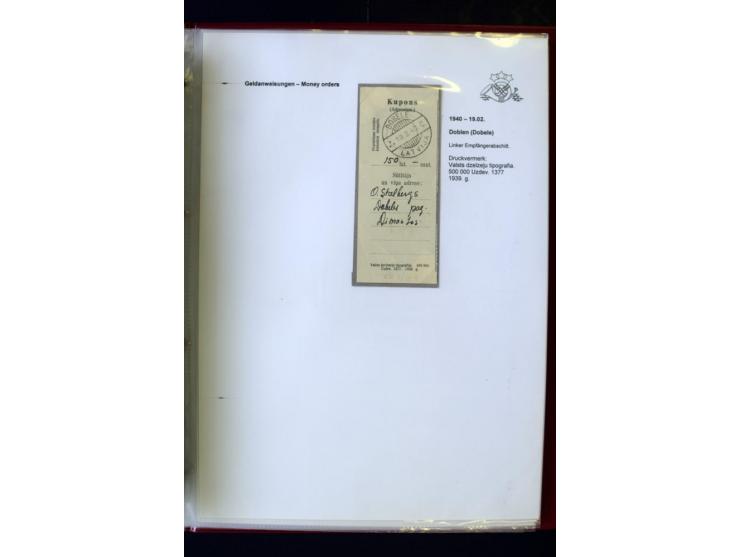 GELDANWEISUNGEN: 1920/38, interessante Sammlung von über 60 Stück, dabei Vorläufer (weiterverwendete russische Geldanweisunge