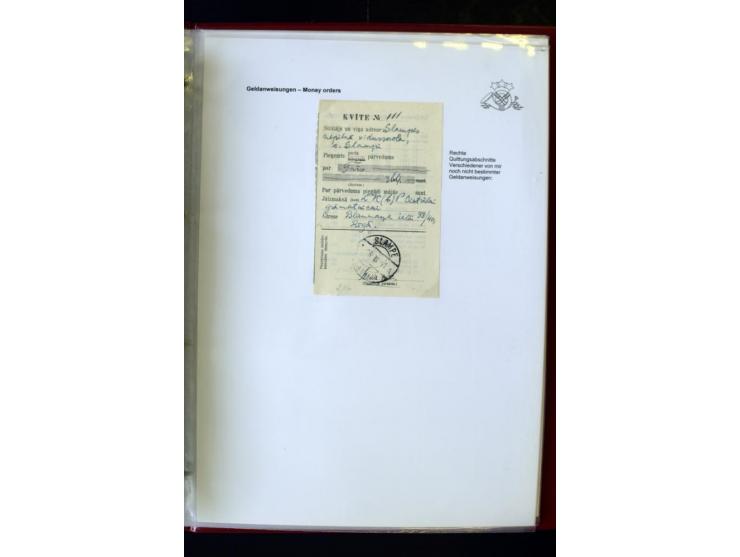 GELDANWEISUNGEN: 1920/38, interessante Sammlung von über 60 Stück, dabei Vorläufer (weiterverwendete russische Geldanweisunge