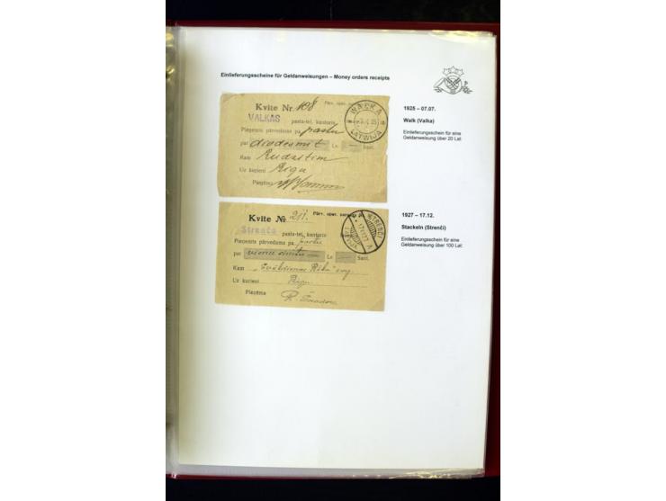 GELDANWEISUNGEN: 1920/38, interessante Sammlung von über 60 Stück, dabei Vorläufer (weiterverwendete russische Geldanweisunge