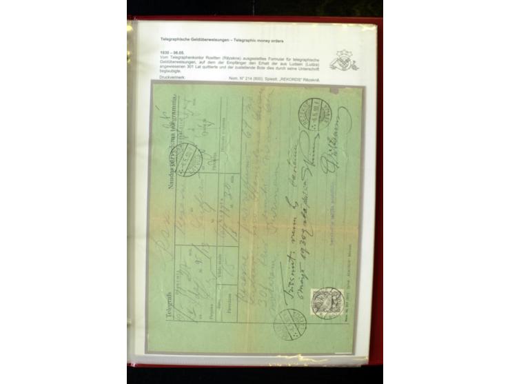 GELDANWEISUNGEN: 1920/38, interessante Sammlung von über 60 Stück, dabei Vorläufer (weiterverwendete russische Geldanweisunge
