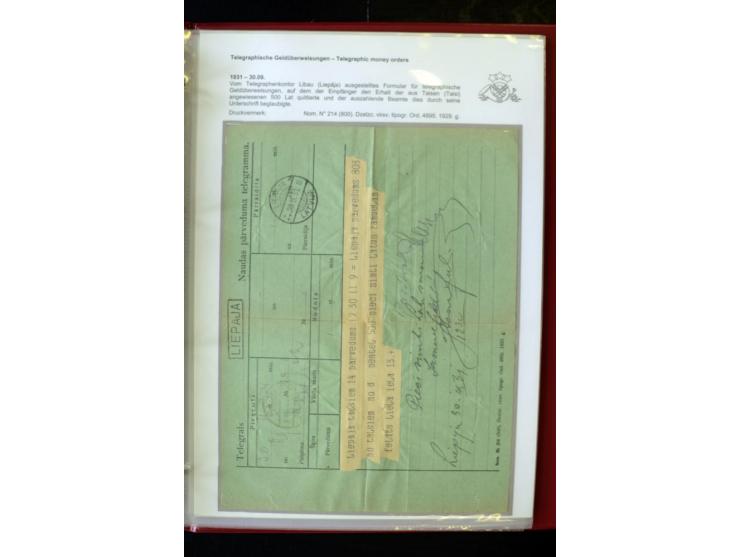 GELDANWEISUNGEN: 1920/38, interessante Sammlung von über 60 Stück, dabei Vorläufer (weiterverwendete russische Geldanweisunge