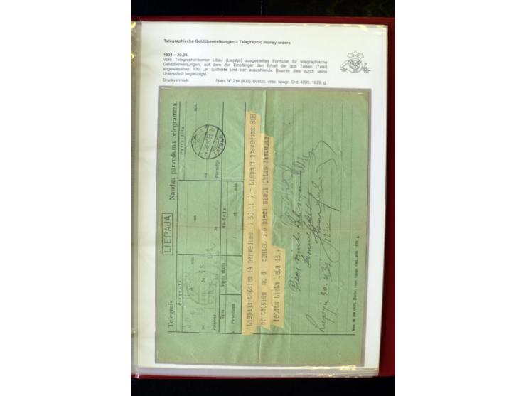 GELDANWEISUNGEN: 1920/38, interessante Sammlung von über 60 Stück, dabei Vorläufer (weiterverwendete russische Geldanweisunge