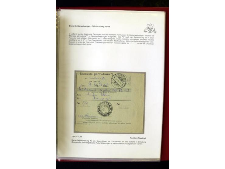 GELDANWEISUNGEN: 1920/38, interessante Sammlung von über 60 Stück, dabei Vorläufer (weiterverwendete russische Geldanweisunge