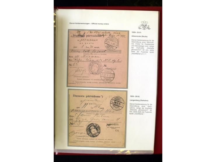 GELDANWEISUNGEN: 1920/38, interessante Sammlung von über 60 Stück, dabei Vorläufer (weiterverwendete russische Geldanweisunge