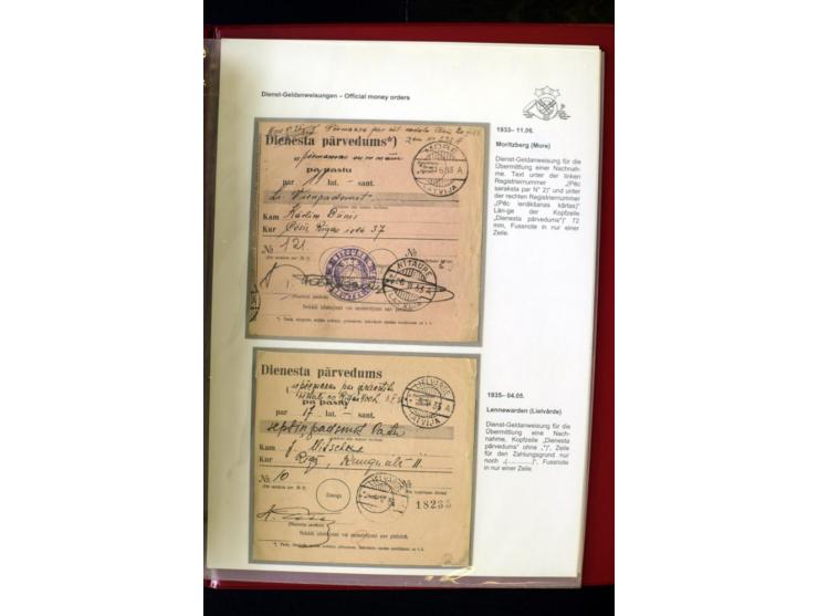 GELDANWEISUNGEN: 1920/38, interessante Sammlung von über 60 Stück, dabei Vorläufer (weiterverwendete russische Geldanweisunge