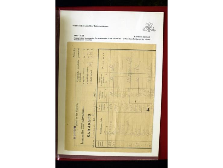 GELDANWEISUNGEN: 1920/38, interessante Sammlung von über 60 Stück, dabei Vorläufer (weiterverwendete russische Geldanweisunge