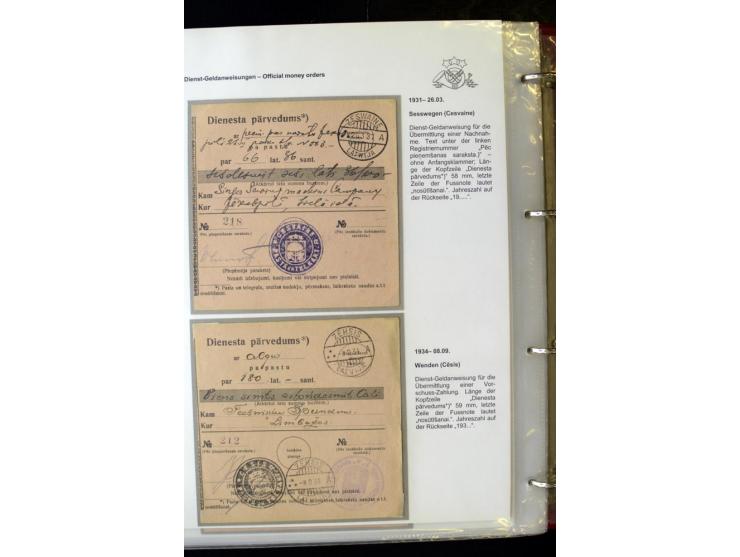 GELDANWEISUNGEN: 1920/38, interessante Sammlung von über 60 Stück, dabei Vorläufer (weiterverwendete russische Geldanweisunge