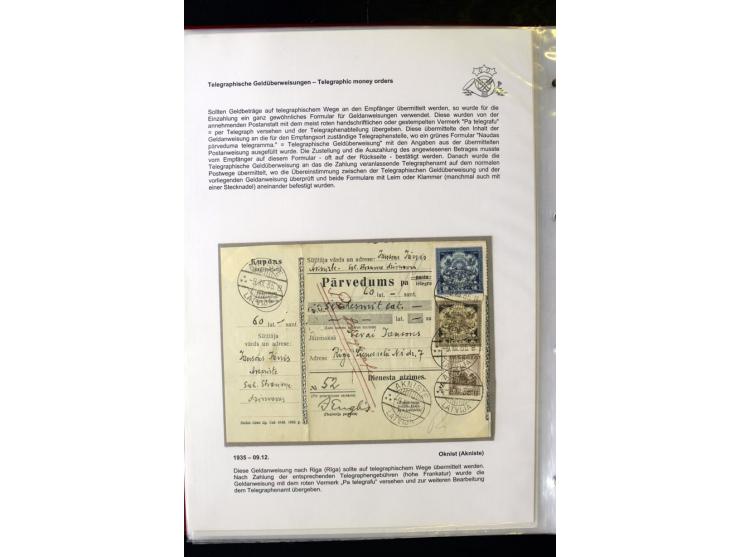 GELDANWEISUNGEN: 1920/38, interessante Sammlung von über 60 Stück, dabei Vorläufer (weiterverwendete russische Geldanweisunge