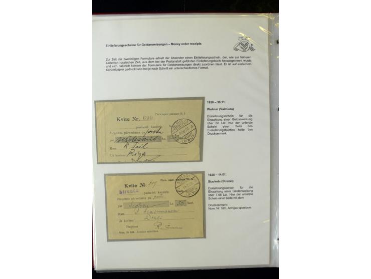 GELDANWEISUNGEN: 1920/38, interessante Sammlung von über 60 Stück, dabei Vorläufer (weiterverwendete russische Geldanweisunge