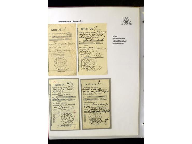 GELDANWEISUNGEN: 1920/38, interessante Sammlung von über 60 Stück, dabei Vorläufer (weiterverwendete russische Geldanweisunge