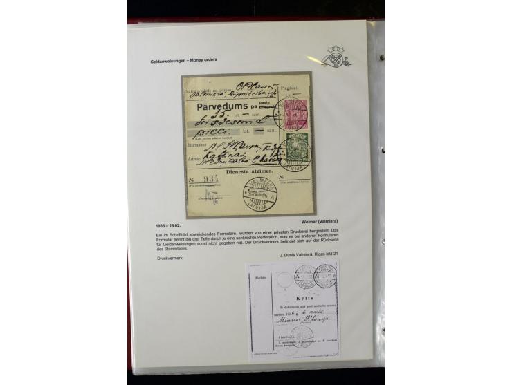 GELDANWEISUNGEN: 1920/38, interessante Sammlung von über 60 Stück, dabei Vorläufer (weiterverwendete russische Geldanweisunge