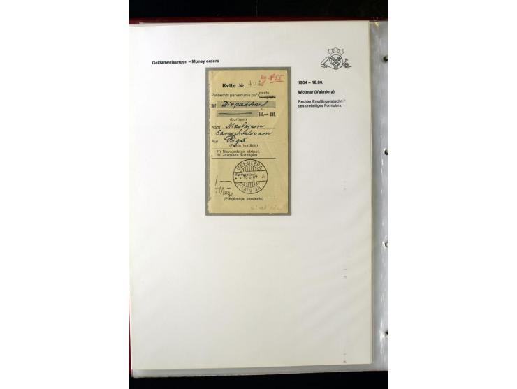 GELDANWEISUNGEN: 1920/38, interessante Sammlung von über 60 Stück, dabei Vorläufer (weiterverwendete russische Geldanweisunge