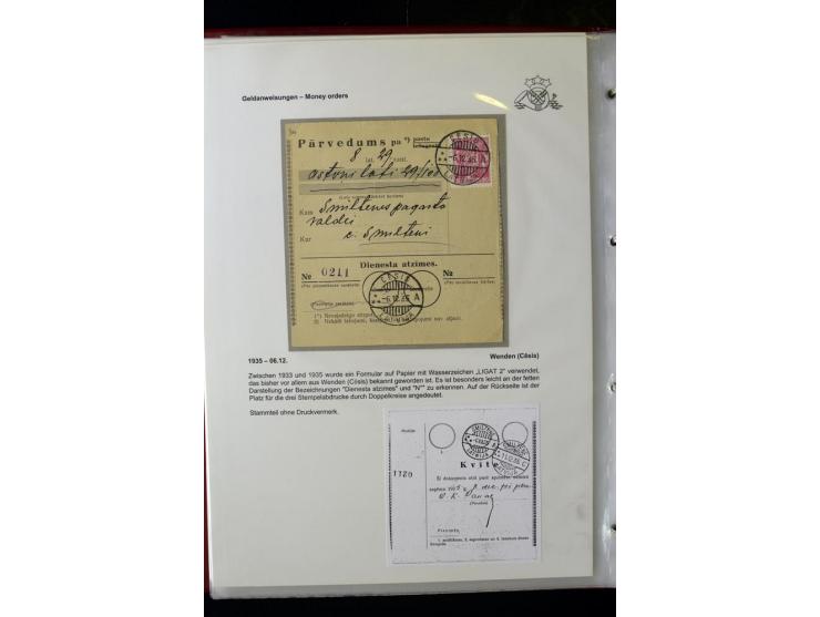 GELDANWEISUNGEN: 1920/38, interessante Sammlung von über 60 Stück, dabei Vorläufer (weiterverwendete russische Geldanweisunge