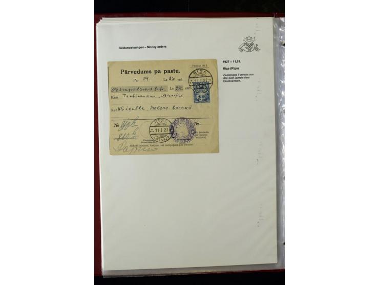 GELDANWEISUNGEN: 1920/38, interessante Sammlung von über 60 Stück, dabei Vorläufer (weiterverwendete russische Geldanweisunge