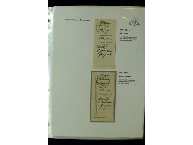 GELDANWEISUNGEN: 1920/38, interessante Sammlung von über 60 Stück, dabei Vorläufer (weiterverwendete russische Geldanweisunge
