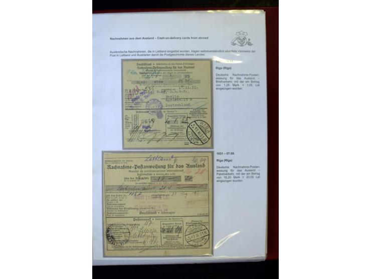 GELD-DIENST: 1927/41, umfangreiche Sammlung von über 60 Ganzstücken, dabei Geldanweisungen aus dem Ausland, Empfangsbestätigu
