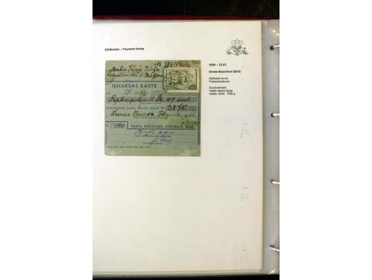 GELD-DIENST: 1927/41, umfangreiche Sammlung von über 60 Ganzstücken, dabei Geldanweisungen aus dem Ausland, Empfangsbestätigu