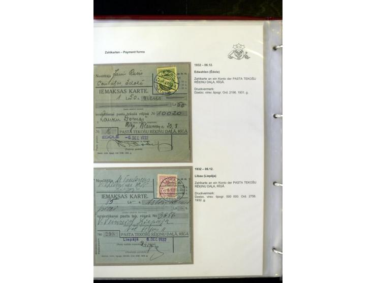GELD-DIENST: 1927/41, umfangreiche Sammlung von über 60 Ganzstücken, dabei Geldanweisungen aus dem Ausland, Empfangsbestätigu