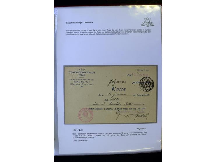 GELD-DIENST: 1927/41, umfangreiche Sammlung von über 60 Ganzstücken, dabei Geldanweisungen aus dem Ausland, Empfangsbestätigu