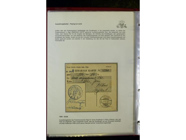 GELD-DIENST: 1927/41, umfangreiche Sammlung von über 60 Ganzstücken, dabei Geldanweisungen aus dem Ausland, Empfangsbestätigu