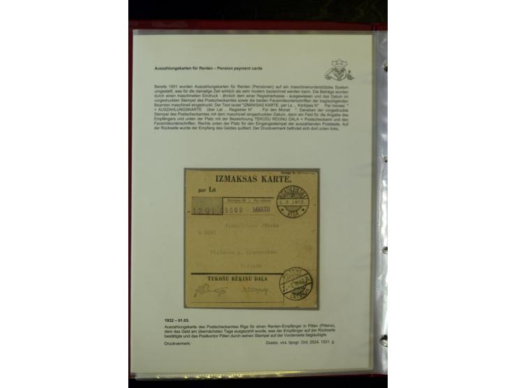 GELD-DIENST: 1927/41, umfangreiche Sammlung von über 60 Ganzstücken, dabei Geldanweisungen aus dem Ausland, Empfangsbestätigu