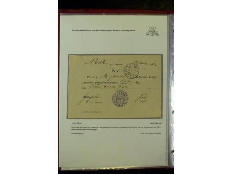 GELD-DIENST: 1927/41, umfangreiche Sammlung von über 60 Ganzstücken, dabei Geldanweisungen aus dem Ausland, Empfangsbestätigu