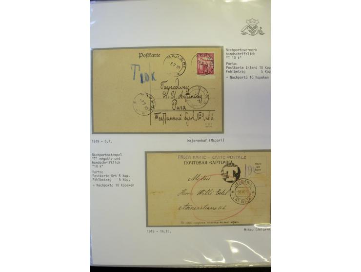 NACHGEBÜHR: 1919/40, umfangreiche Sammlung von über 120 Briefen und Karten, dabei viele verschiedene Stempel, handschriftlich
