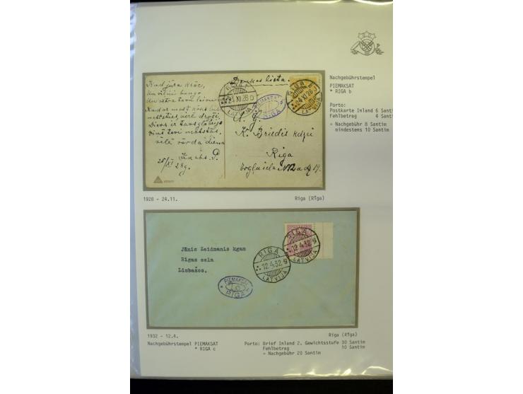 NACHGEBÜHR: 1919/40, umfangreiche Sammlung von über 120 Briefen und Karten, dabei viele verschiedene Stempel, handschriftlich