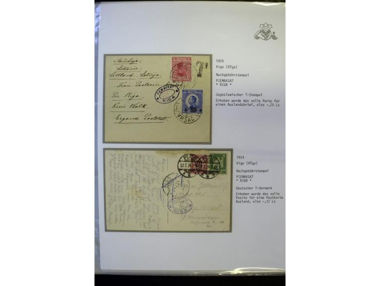 NACHGEBÜHR: 1919/40, umfangreiche Sammlung von über 120 Briefen und Karten, dabei viele verschiedene Stempel, handschriftlich