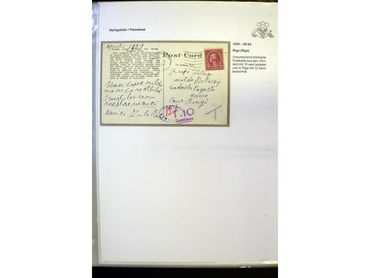 NACHGEBÜHR: 1919/40, umfangreiche Sammlung von über 120 Briefen und Karten, dabei viele verschiedene Stempel, handschriftlich