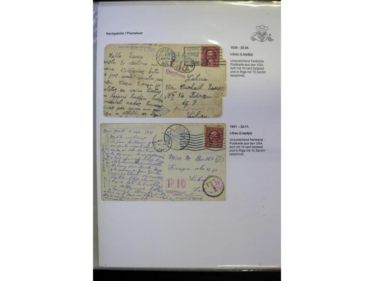 NACHGEBÜHR: 1919/40, umfangreiche Sammlung von über 120 Briefen und Karten, dabei viele verschiedene Stempel, handschriftlich