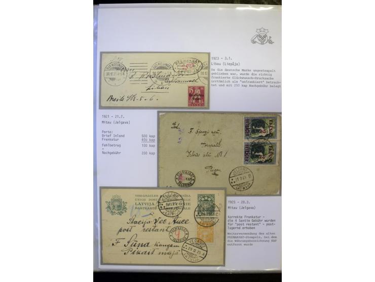 NACHGEBÜHR: 1919/40, umfangreiche Sammlung von über 120 Briefen und Karten, dabei viele verschiedene Stempel, handschriftlich