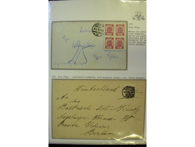 NACHGEBÜHR: 1919/40, umfangreiche Sammlung von über 120 Briefen und Karten, dabei viele verschiedene Stempel, handschriftlich