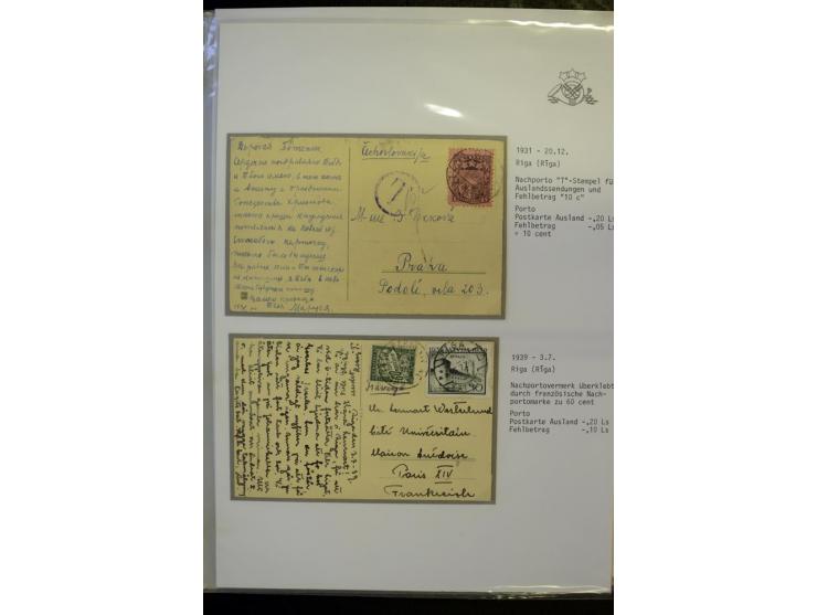 NACHGEBÜHR: 1919/40, umfangreiche Sammlung von über 120 Briefen und Karten, dabei viele verschiedene Stempel, handschriftlich