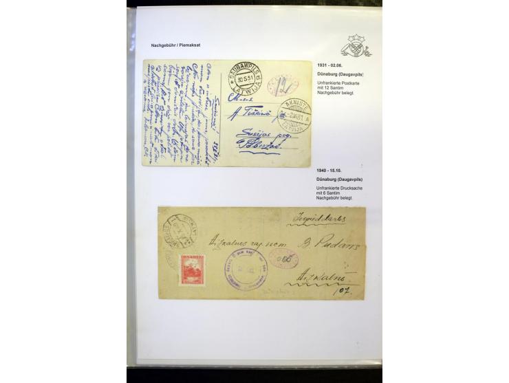 NACHGEBÜHR: 1919/40, umfangreiche Sammlung von über 120 Briefen und Karten, dabei viele verschiedene Stempel, handschriftlich