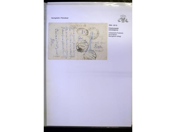 NACHGEBÜHR: 1919/40, umfangreiche Sammlung von über 120 Briefen und Karten, dabei viele verschiedene Stempel, handschriftlich