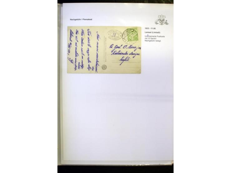 NACHGEBÜHR: 1919/40, umfangreiche Sammlung von über 120 Briefen und Karten, dabei viele verschiedene Stempel, handschriftlich