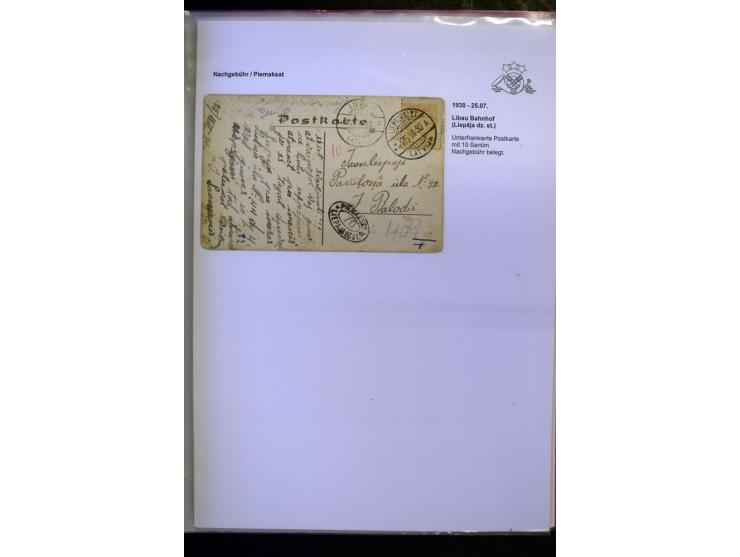NACHGEBÜHR: 1919/40, umfangreiche Sammlung von über 120 Briefen und Karten, dabei viele verschiedene Stempel, handschriftlich