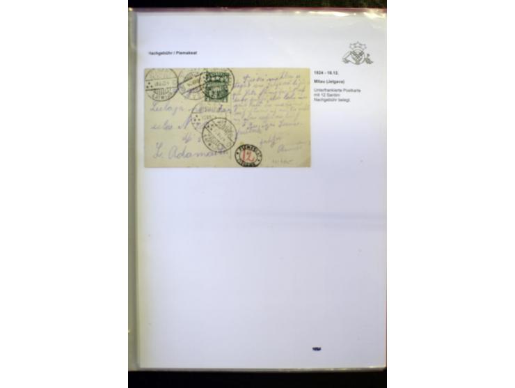 NACHGEBÜHR: 1919/40, umfangreiche Sammlung von über 120 Briefen und Karten, dabei viele verschiedene Stempel, handschriftlich