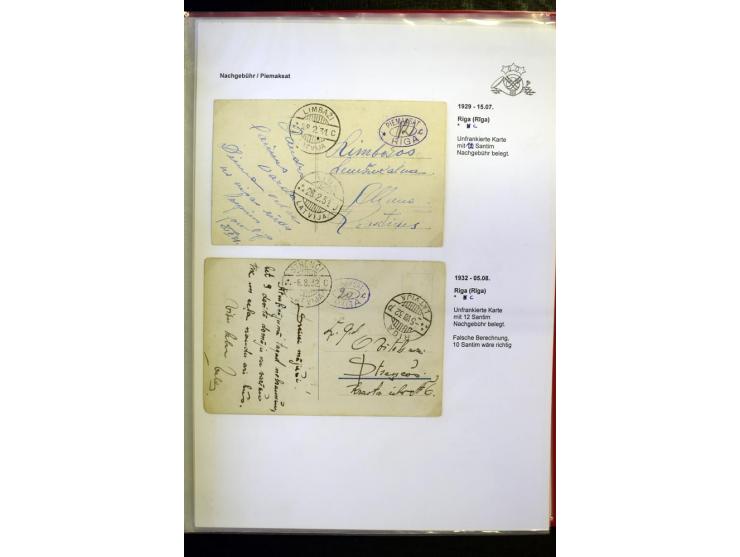 NACHGEBÜHR: 1919/40, umfangreiche Sammlung von über 120 Briefen und Karten, dabei viele verschiedene Stempel, handschriftlich