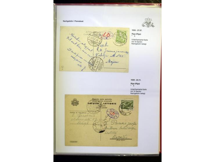 NACHGEBÜHR: 1919/40, umfangreiche Sammlung von über 120 Briefen und Karten, dabei viele verschiedene Stempel, handschriftlich