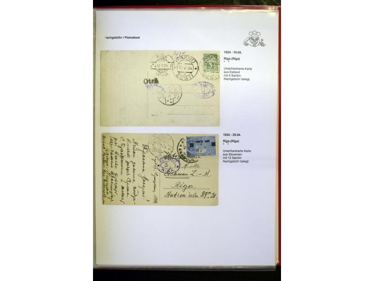 NACHGEBÜHR: 1919/40, umfangreiche Sammlung von über 120 Briefen und Karten, dabei viele verschiedene Stempel, handschriftlich